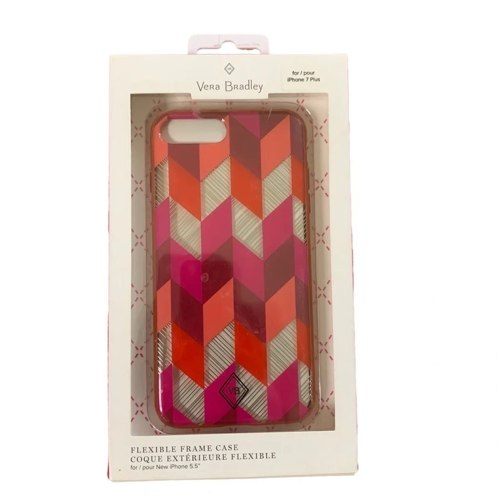 Vera Bradley New In Box Ultra Slim Flexible Frame Case For IPhone 7Plus Sz 5.5”